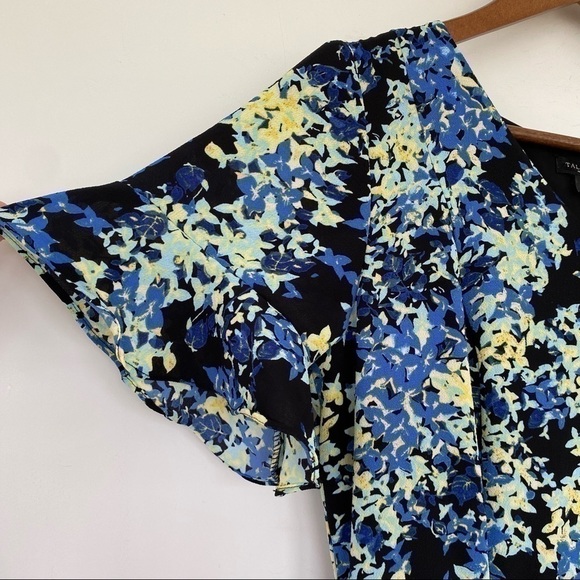 Talbots fit and flare midi dress with v-neckline and ruffle sleeves, petite - Picture 7 of 11